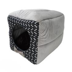 Cama Iglu e Toca para Cachorro Preto Super Luxo Minhacazza M