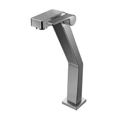 Torneira para Lavatório de Mesa Bica Alta Stillo Chroma Grafite Escova