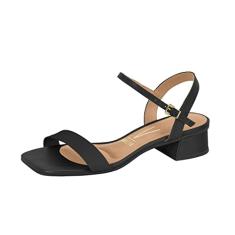 Sandália Casual, Vizzano, Feminino, Preto, 39