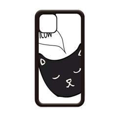 Capa Black Cat Head Mewing Animal para iPhone 12 Pro Max para Apple Mini Mobile Case Shell
