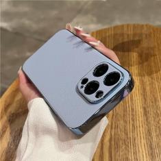 Capa de telefone revestida de couro para iphone 15 14 13 12 11 pro max 14 15 plus capa de proteção de lente amortecedora à prova de choque, t2, para iphone 15plus