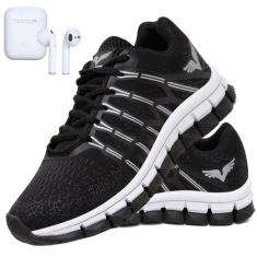 Tênis Corrida Masculino Academia Caminhada Esporte + Fone Ouvido - GP,
