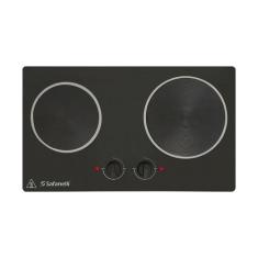Fogão Elétrico Embutir Gourmet 2 Placas Safanelli Mesa Aço, Preto, 110
