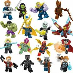 16pcs Super Heroes Fit Lego Vingadores Guerra Infinita Mini Figura