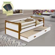 Beliche Bianca Design Infantil Solteiro  - Branco/amêndoa Incluso Lous