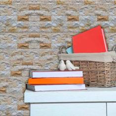 Papel de Parede Adesivo Lavável Pedra Canjiquinha  Claro