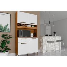 Cozinha Completa Pinot 4 Portas E 1 Gaveta 73cm Amendoa/branco - Ronipa