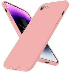 DNTMZIN Capa para iPhone SE 2022, SE 2020, iPhone 7, capa para iPhone 8, capa de telefone de borracha gel de silicone líquido, [proteção da câmera] Capa protetora contra quedas com forro de microfibra