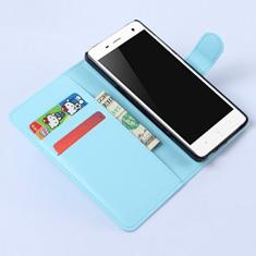 XIAOMI Capa para Mi 4, carteira flip de couro PU premium com compartimento para cartão, suporte e fecho magnético [capa interior à prova de choque de TPU] Compatível com XIAOMI Mi 4