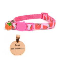 Coleira Personalizada com Tag/Plaquinha de Identificação Pet - Lerrara