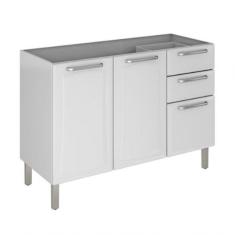 Balcão Itatiaia 3 Portas 2 Gavetas Sem Tampo Tarsila Ig3G2-120 Branco