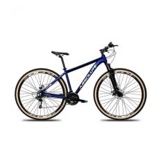Bicicleta Aro 29 Absolute Nero 5 24v Freio A Disco Suspensão Mountain Bike Alumínio Pneu Faixa - Azul Tam.19