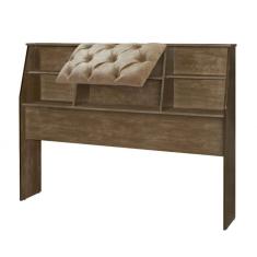 Cabeceira Cama Casal 4 Nichos Nubia Cambel Móveis Marrom