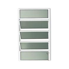 Janela de Alumínio Basculante 100x100cm Vidro Mini Boreal Plus Brimak Branco