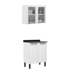 Cozinha Compacta em Aço 2 Peças 4 Portas Florença Itatiaia Branco