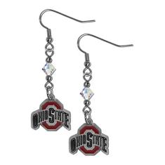 Brincos pendentes de cristal Siskiyou NCAA, Branco