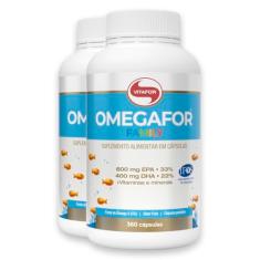 Kit 2 Omegafor Family Ômega 3 Vitafor 360 Cápsulas