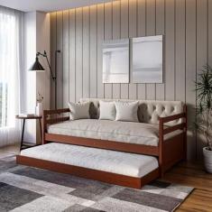 Sofá Cama Bicama Solteiro Lux Castanho