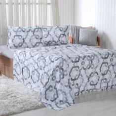 Jogo De Cama Solteiro 3 Pçs 150 Fios Super Macio 100% Algodão Fliese -