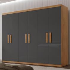 Guarda Roupa Casal 6 Portas 2 Gavetas MDF Petra - Rufato