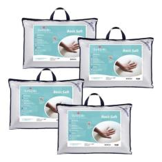 Kit de 4  Travesseiros Basic Soft - Látex Talalay - Dunlopillo