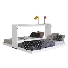 Cama Dupla Articulável Horizontal Solteiro 90 Phoenix Branco - Art In Móveis