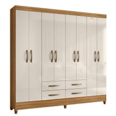 Guarda Roupa 4 Gavetas 8 Portas Orlando Freijó Off White