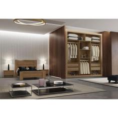 Closet Berlim Convencional 4 Gavetas MDF Rufato, Imbuia