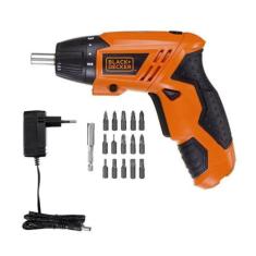 Parafusadeira a Bateria 1/4" 4.8V 110/220V KC4815B-BR BLACK + DECKER -