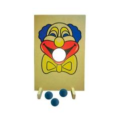 Brinquedos Educativos Jogo Palhaço Bocão 52x35cm 3 Bolas