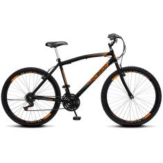 Bicicleta Colli Cazelle CB500 Aro 26 Grip Shift Quadro 18, Preto/Laranja - Preto/Laranja