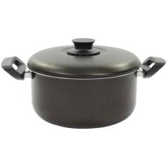 Caçarola em Alumínio Com Alças 22cm Antiaderente - Preta - Alufort