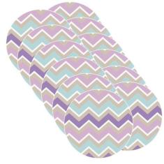 Sousplat Chevron Colorido 3 - NSW, 12 Peças, com base