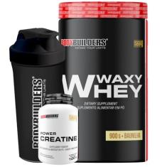Kit Waxy Whey Baunilha 900g + Power Creatina 100g + Coqueteleira - Bodybuilders