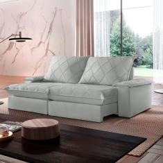 Sofá Retrátil E Reclinável Com Catraca Blindada 200cm Merlot Jolie-prata