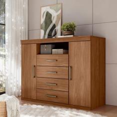 Cômoda para Quarto 2 Portas 4 Gavetas 1 Nicho Master - Santos Andirá