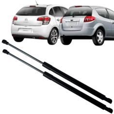 Par Amortecedor Tampa Traseira Porta Mala Mola Gás Ka Hatch 2008 à 2013 C3 2013 à 2020