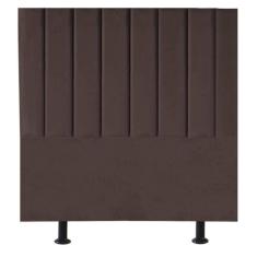 Cabeceira Estofada Cama Box Solteiro 90 Cm Mavie Suede Cor:marrom