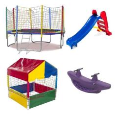 Cama Elástica Pula Pula 3,05m Resistente Piscina de Bolinhas Quadrada 