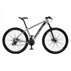 Bicicleta Aro 29 Krw Alumínio Shimano 24 Vel Freio A Disco Suspensão S4 15.5 Prata-Preto