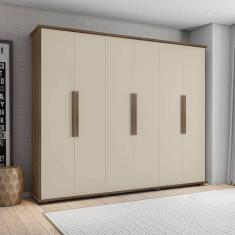 Guarda-Roupa Casal 6 Portas 4 Gavetas Canadá Rv Móveis