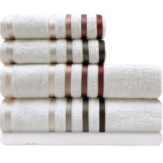 Jogo de toalhas 5 Peças Banhão Gigante Fio Penteado Lumina Karsten