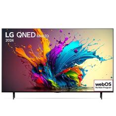 Smart TV LG QNED MiniLED 75" Polegadas 75QNED90T, Processador a8 AI, Quantum Dot, webOS 24 e Wi-Fi
