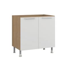 Balcão Cozinha Ditália Aspen 2 Portas Cd-102 Carvalho Branco