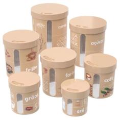 Conjunto de Porta Mantimentos 7 Peças, Plasútil