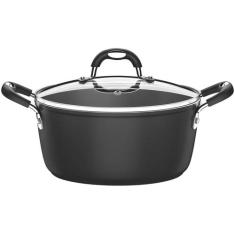 Caçarola Tramontina Indução Antiaderente Mônaco Preta 22cm, Preto