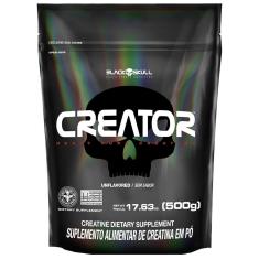 CREATOR - CREATINA MONOHIDRATADA - 500G - REFIL - BLACK SKULL-Unissex