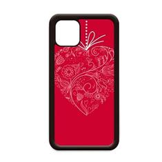 Capa para iPhone 12 Pro Max com flores em formato de coração para Apple Mini Mobile Case