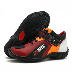Tênis motociclista AS95 em couro legítimo semi-impermeável - Atron Shoes-Unissex