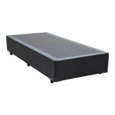 Base Box Solteirão King Sintético Preto